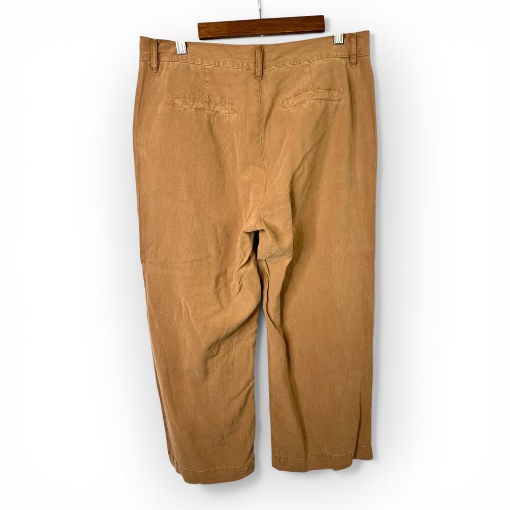 Kut From the Kloth size 8 Charlotte Crop Wide Leg Trouser Pants Linen Blend NEW - Picture 2 of 9